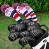 Craftsman Golf Black Classic Iron Headcover set with Silver Large