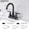 Fransiton Bathroom Sink Faucet 4 Inch 2 Handle Centerset Oil