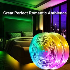 200ft 100ft 50ft  LED Strip Lights Music Sync LED Lights Strip RGB Color Changing LED Lights with Remote&APP Control for Bedroom Home Decoration:_50FT