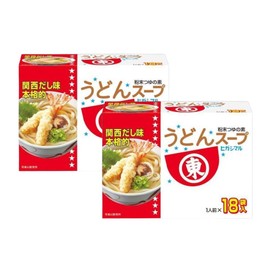 Higashimaru Udon Soup, 0.3 oz (8 g) (18 Bags) x 2 Box Set with Original Stickers