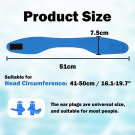 Ideal Swan Swimming Headband, Reusable Ear Plugs for Swimming, Neoprene Swim Earplugs for Kids Adult, Ear Band Protection Cover for Swimmer, Earplugs for Water Sports Keep Water Out