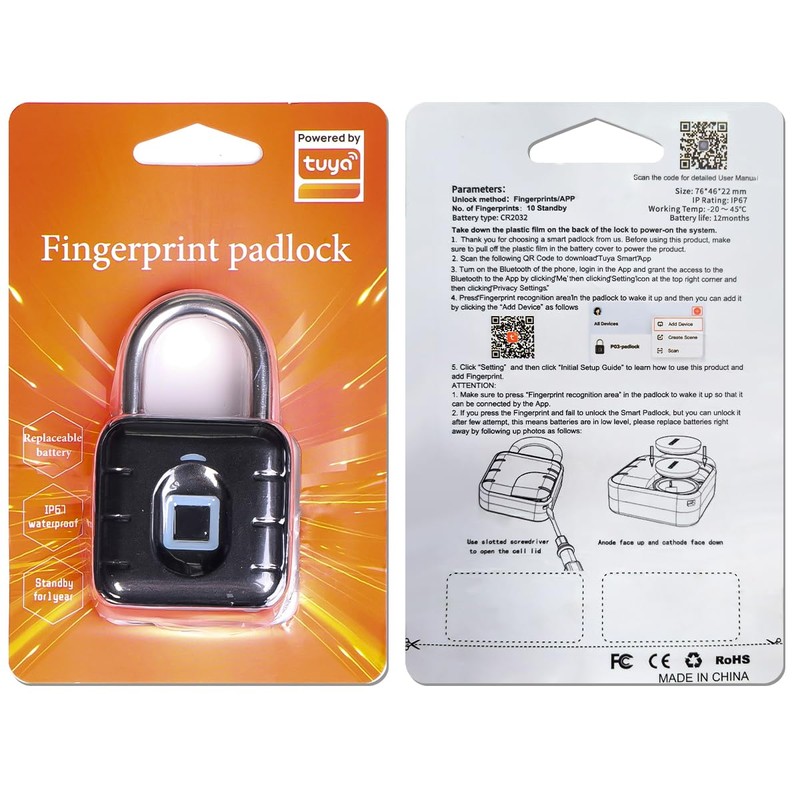 AICase Padlock Fingerprint Padlock