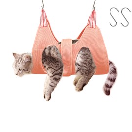 MSMUOEZ Cat and Dog Grooming Hammock with Safety Belt for Nail Clipping、Grooming,Cat Bathing Bag for cat Nail Trimming,Cat Claw Care Bag, Dog Grooming Harness（S,Be Sure to Check The Size Chart）