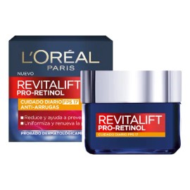 L'Oréal Revitalift Crema Día Pro-Retinol | FPS17, Hidratante Antiedad | 50ml