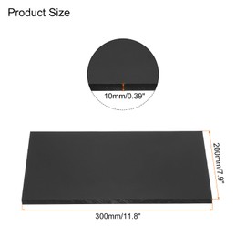 sourcing map Leather Craft Punching Pad, Stamping Mat Board Tool for Leather Punch Cutting Hole,Nylon, Black, 200x300x10mm / 7.9x11.8x0.39 Inch