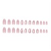 Hkanlre Almond Fake Nails Tips Shiny French Press on Nails