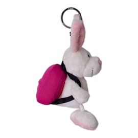 NIKI Outdoor Products Key Holder, Rabbit Pech 3.9 inches (10 cm), Backpack, Pink, Kids, W 3.1 x D 2.8 x H 5.1 inches (8 x 7 x 13 cm), white