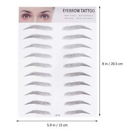 SOLUSTRE Pack of 2 Eyebrow Tattoo Stickers Written Eyebrow Templates Eyebrow Transfer Sticker Eyebrow Tattoo Tool for Women