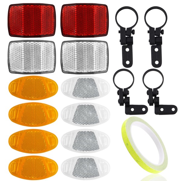 HHNNL Bicycle Reflectors Set, Bicycle Reflectors Front Rear Cat Eyes