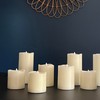 Stonebriar 6 Count Ivory Real Wax 3x3 Flameless LED Pillar