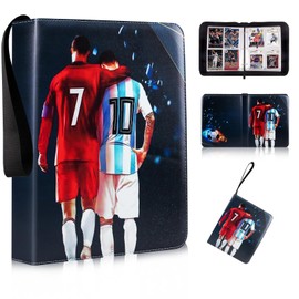 Egmelos 50 Pages Trading Card Album Football Scrapbook for Football Cards, 400 Trainer Trading Card Albums, Card Holder for Football Basketball
