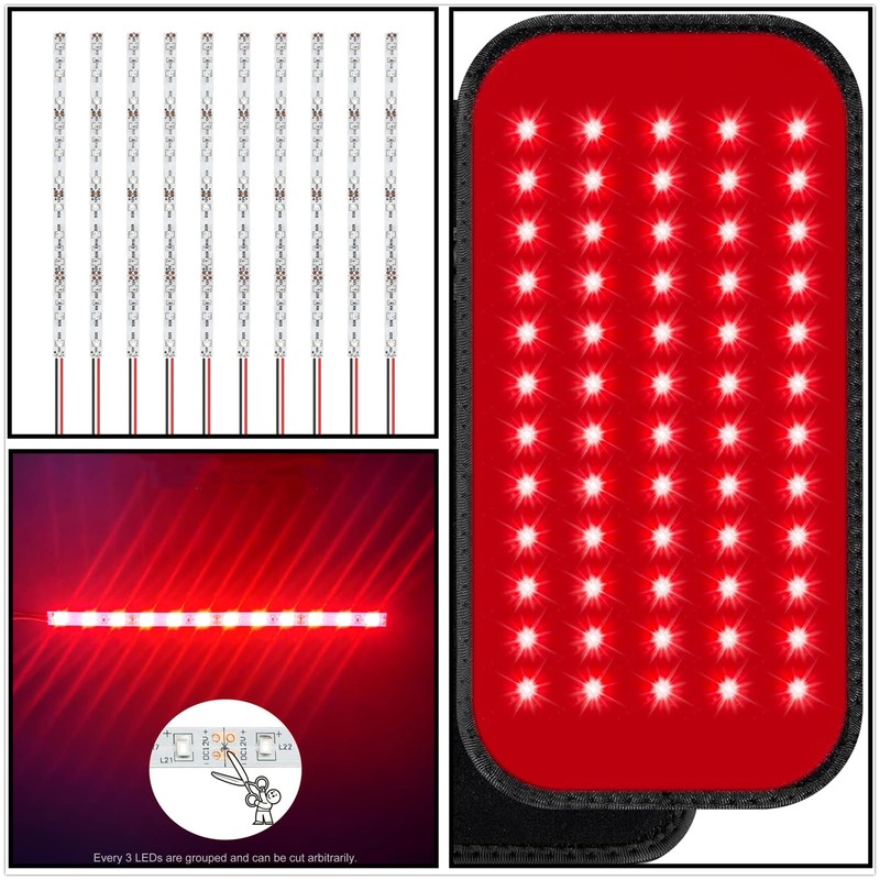 HUAZIZ 10 x 200 mm pre-wired LED strips, 2835 SMD