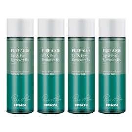 IPKN Pure Aloe Lip & Eye Remover RX, 155ml, 4 pcs / 입큰 퓨어 알로에 립 앤 아이리무버 알엑스, 155ml, 4개