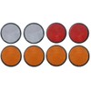leisure MART Trailer and truck reflector set round stick on 2 x red, 2 x white and 4 x amber Pt no. LMX1624