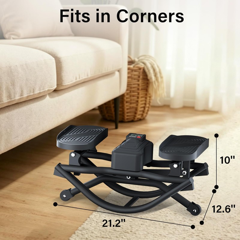 HOWHAI Rock Stepper for Exercise at Home, Low-Impact Side to