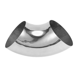 Motoforti 5.5" Inch OD 90 Degree Mandrel Bend Elbow Car Modified Exhaust Pipe Tubing 2mm/14GA Thickness 304 Stainless Steel Bend Tube Stair Handrail Piping 141x325x2.0mm