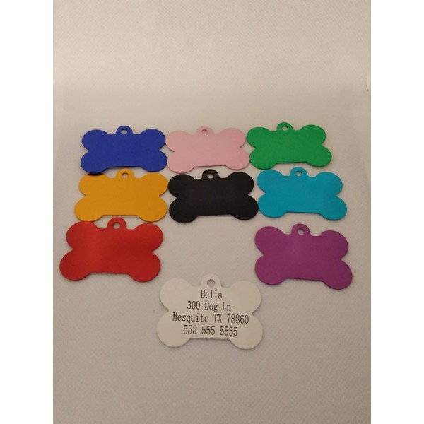Anicelookusa Custom deep Laser Engraved pet ID tag (Green)