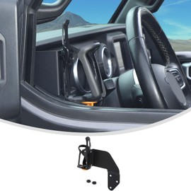 Linskip Cup Holder Compatible with 2018-2024 Jeep Wrangler JL 4XE & 2020-2024 Gladiator JT Sport Rubicon Sahara Willys Mojave Rubicon, Cup Holder Expander for Jeep Gladiator Accessories(Driver Side)