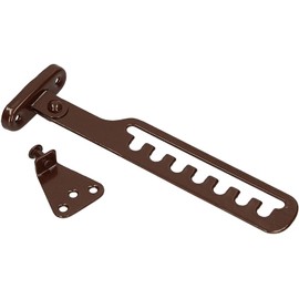 KOTARBAU® Set of 2 Tilt Regulators for Windows, Window Stop, Slate Protection, Window Latch for Adjusting the Window Opening, Window Stopper, Tilting Scissors, Brown