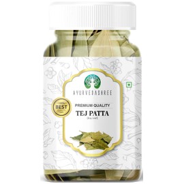 AYURVEDASHREE Bay Leaf (Leaves) Whole Spice Hand Selected Extra Large 25gm PET Jar | All Natural | NON-GMO | Vegan | Indian Origin (Tej Patta)