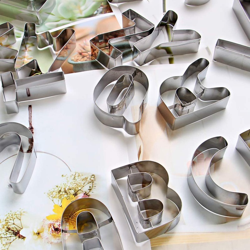 SurgeHai 26-Piece Large Alphabet Cookie Cutter Set (A - Z),