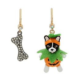 Betsey Jack-o-Lantern Dog Mismatch Earrings