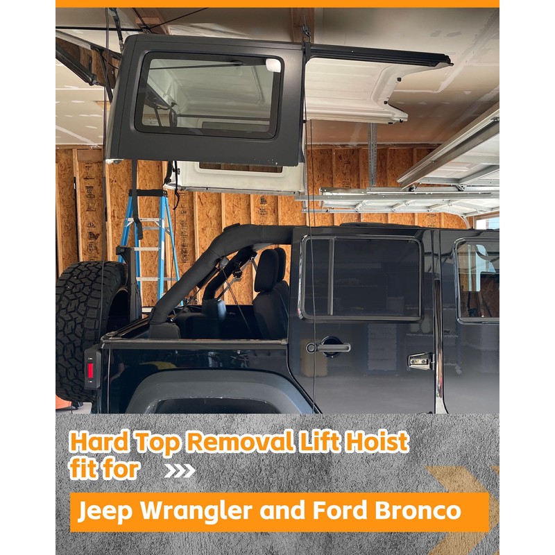 Broaddict Hard Top Removal Lift fit for Jeep Wrangler Ford