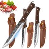 Aleevii Metzgermesser 4-teilig Messerset – Scharfes Hackmesserset, Profi Fleischmesserset mit