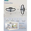 LEDIARY 20 Inch Low Profile Ceiling Fans with Lights and