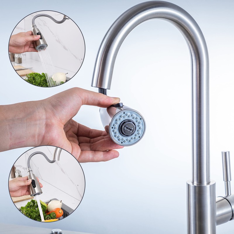 Kitchen Faucet Sprayer Head Nozzle,3 Modes,Pull Down Kitchen Sink Faucet