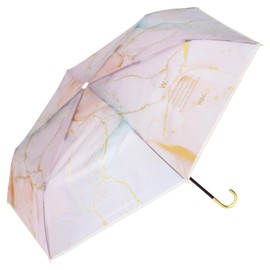 Wpc. PT-0063-002 Vinyl Umbrella, Ink Art Umbrella, Mini, Pink Folding Umbrella, Rain Umbrella, Long Usable, Ribs, 19.3 inches (49 cm), Women's, Work Commute, School, Women's, Nuance, Fashionable,