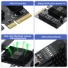 PCIE 4X SATA Card 6 Ports,with 6 SATA Cables and