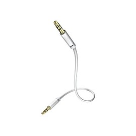 inakustik 003101005 Star 3.5 mm Jack Cable | For Connecting Smartphones, Tablets or PC to HiFi Amplifier | 0.5 m in White | Separate Foil Screen Against External Interference