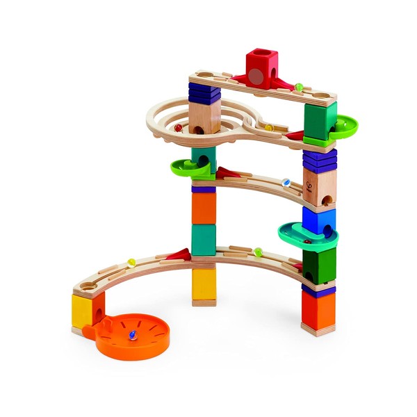 Hape Quadrilla Cliffhanger Wooden Marble Run Blocks | Marble Maze