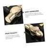 TEHAUX 1Lb Brass Stamping Hammer Mini Handle Double-Face Design for