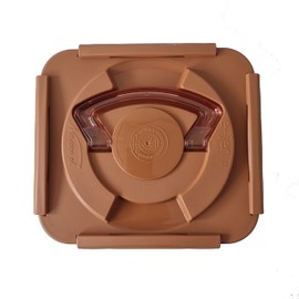 UHEIM E-Jen Premium Kimchi, Sauerkraut Container Probiotic Fermentation with Inner Vacuum Lid (3.4, Rectangular, 1, Brown)