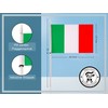 PHENO FLAGS Italy Hand Flag, Set of 10 - Small