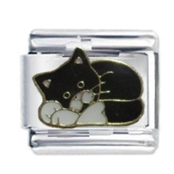 Cute Black Cat by JSC Italian Charms Fits all 9mm