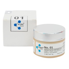 ACMA BEAUTY 01 - Crema Facial Antiarrugas para Día y Noche con Colágeno, Elastina, Ácido Hialurónico, Rosa Mosqueta y Vitamina E