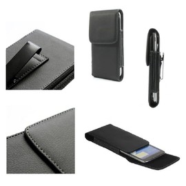 DFV mobile - Leather Flip Belt Clip Metal Case Holster Vertical für Iqoo 10 Pro (2022) - Black