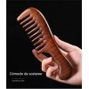 Iwansol Peine Antifrizz De Madera De Sándalo Dorado Antiestático