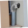 SHINEOFI 2pcs Stainless Steel Elbow Pipe for Chimney Flue Efficient
