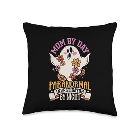 Paranormal Investigation Designs Mom is a Ghost Investigator Throw Pillow, 16x16, Multicolor
