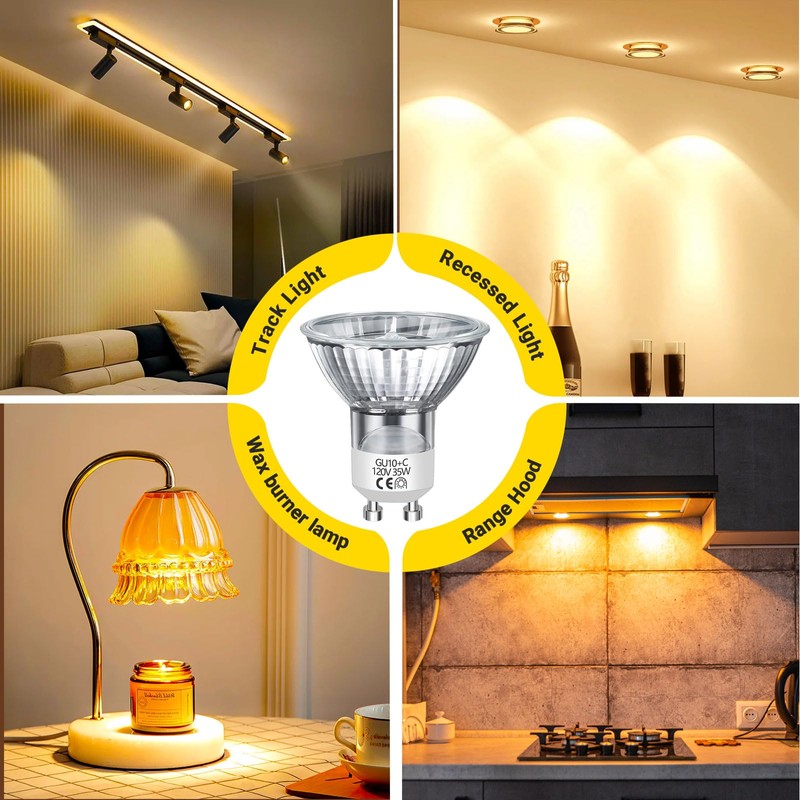 Blakapoo GU10 Halogen Bulb 35W, 120V Dimmable Halogen Light Bulbs