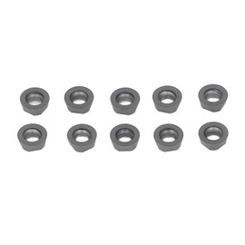 10PCS Black Coating Carbide Inserts Round CNC Turning Milling Inserts Lathe Cutting Tool(RPMT10T3MOE-P )