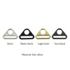 Bluemoona Zinc Alloy Round Hole Triangle D-ring Adjustment Buckle for
