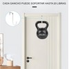 Gancho para Puerta Timotech Set de 4 Percheros Metálicos Blancos