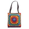 Granny Square Crochet Pattern Seventies Retro Tote Bag