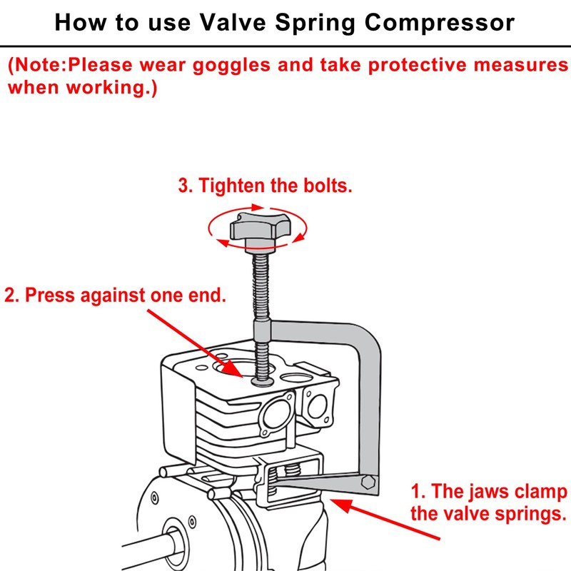 yourour 23300 Small Engine Valve Spring Compressor,Two Jaw Sizes-23360 Large