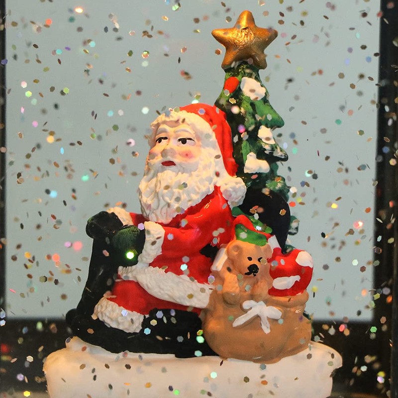 DRomance Music Snow Globe Train Lantern with Music and Timer,